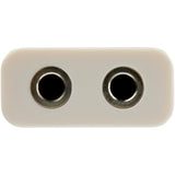 StarTech White headset adapter for headsets with separate headphone / microphone plugs - 3.5mm 4 position to 2x 3 position 3.5mm M/F