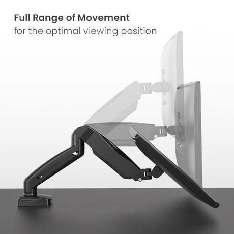 Brateck Economy Single Screen Spring-Assisted Monitor Arm Fit Most 17"-32" Monitor Up to 9 kg VESA 75x75/100x100, Matte Black by Brateck