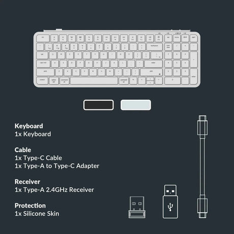 Keychron B2 Pro Ultra-Slim Wireless Keyboard (Space Grey)