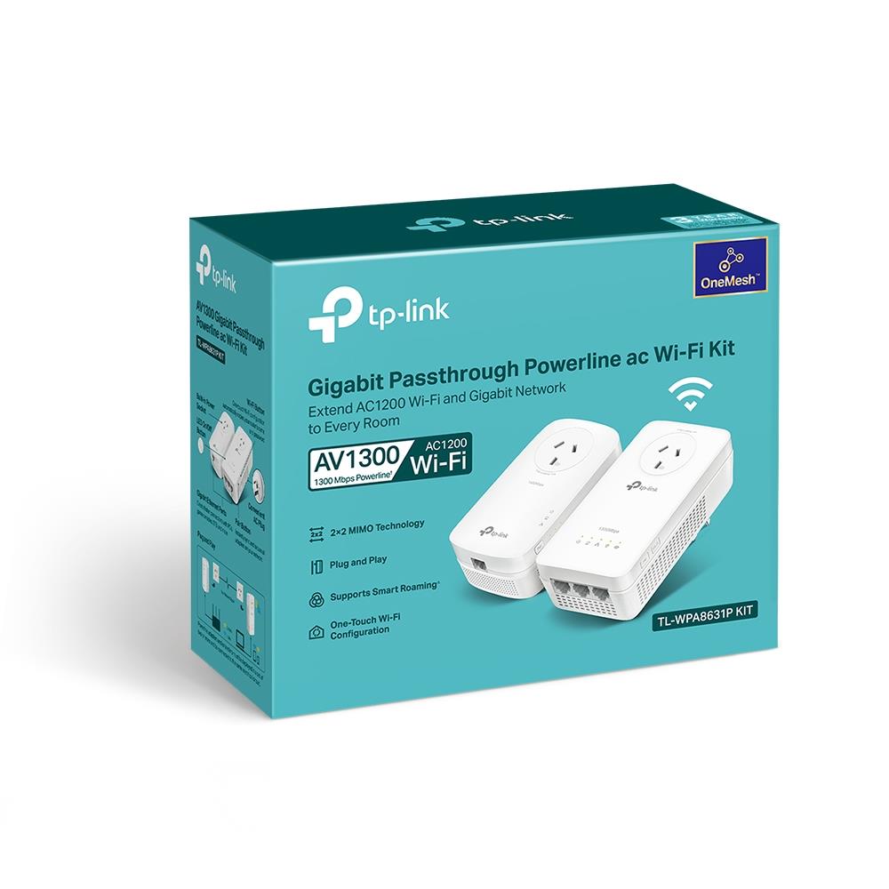 TP-Link TL-WPA8631P Kit WiFi Powerline Range Extender - Electronics > Networking > Repeaters & Transceivers from TP Link