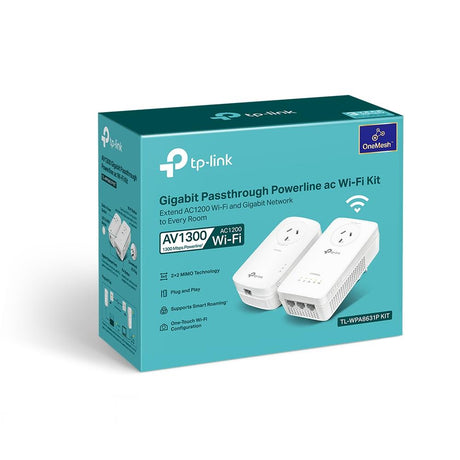 TP-Link TL-WPA8631P Kit WiFi Powerline Range Extender - Electronics > Networking > Repeaters & Transceivers from TP Link