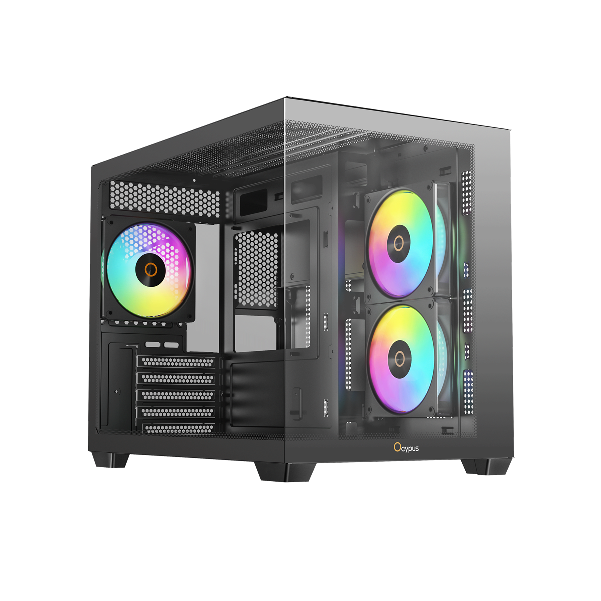 OCYPUS Gamma C54 BLACK mATX case with 3 Fans