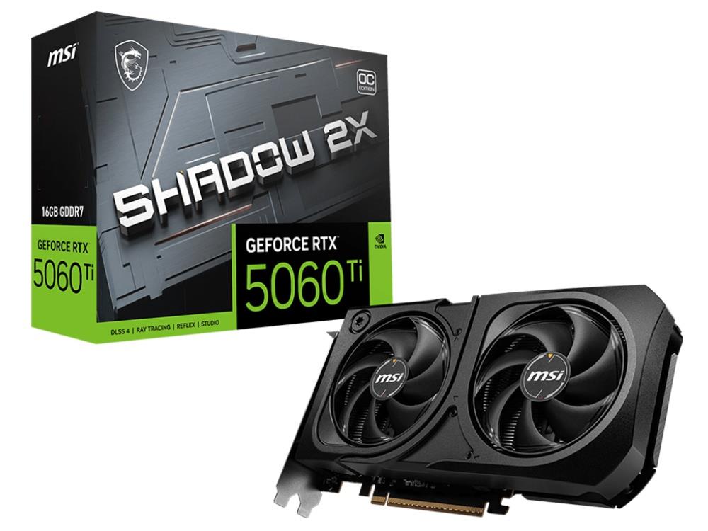 MSI GeForce Shadow 2X OC Plus RTX 5060 Ti 16GB GDDR7 Graphics Card - IT Warehouse