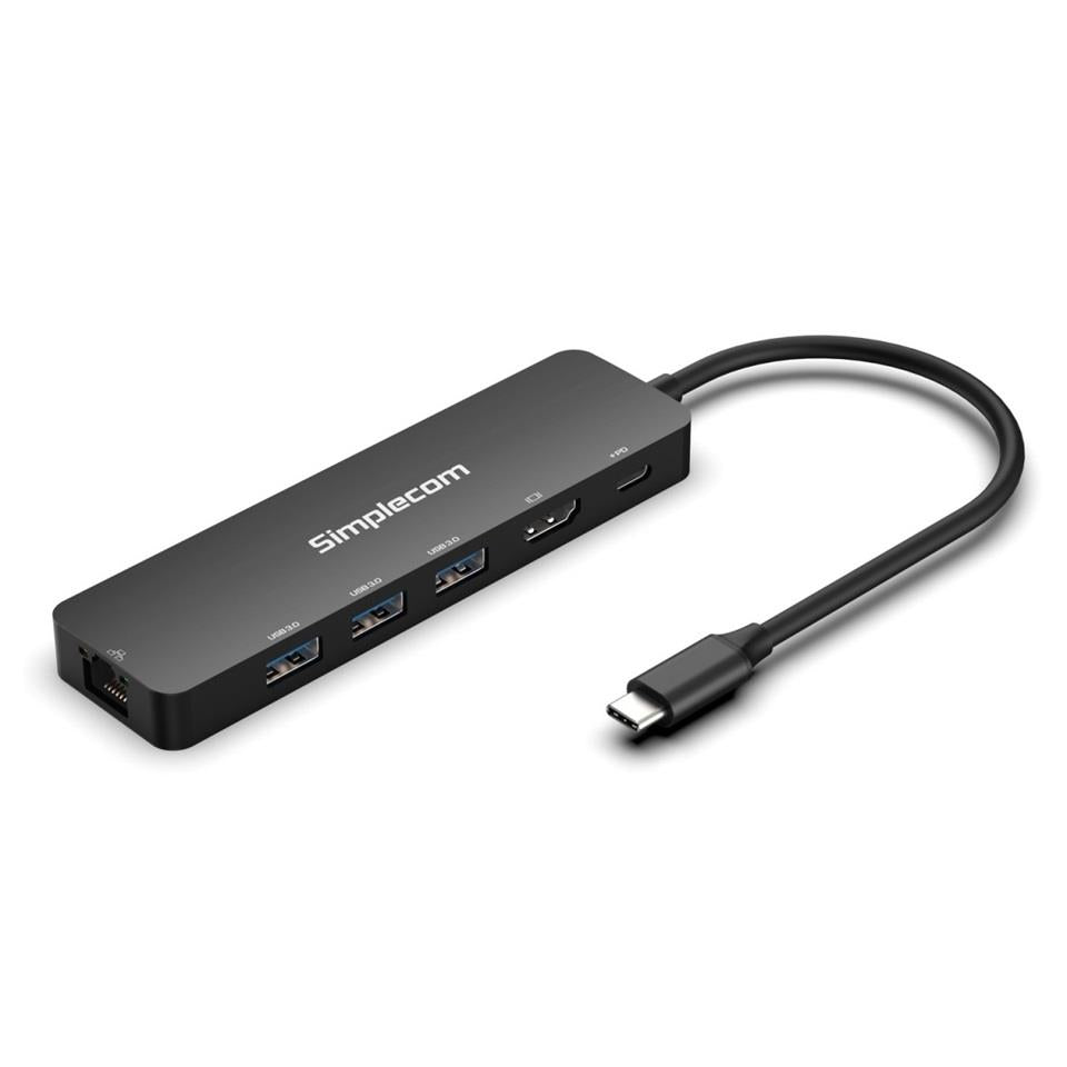Simplecom CHT560 USB-C SuperSpeed 6-in-1 Multiport Docking Station HDMI 2.0