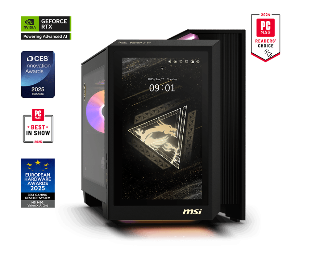 MSI MEG Vision X AI 2nd Gaming PC Ultra 7-265K 32GB 2TB W11P - NO GPU (5070 - 5080 compatible)