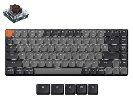 Keychron K3v3 QMK Wireless Low-Profile Backlit Brown Switch Mechanica Whitel Keyboard