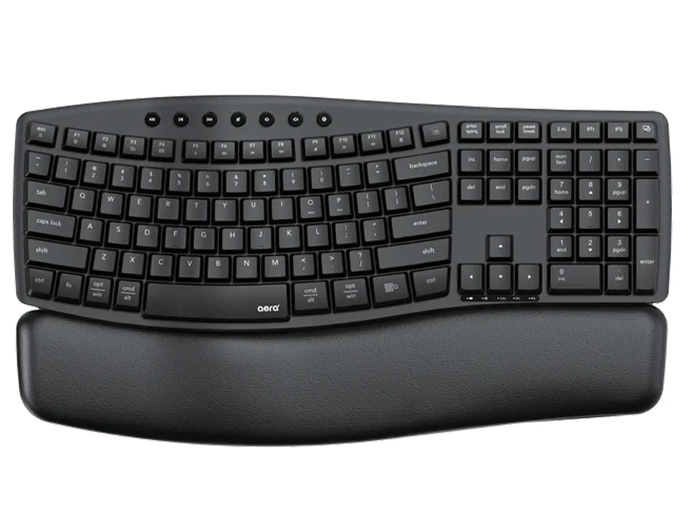 Fantech AERA ARCH Wireless Ergonomic Silent Keyboard and Mouse Combo with Wrist Rest by Fantech