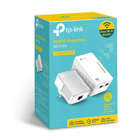 TP-Link TL-WPA4220KIT 300Mbps AV600 Wi-Fi Powerline Extender Starter Kit - Electronics > Networking > Repeaters & Transceivers from TP Link
