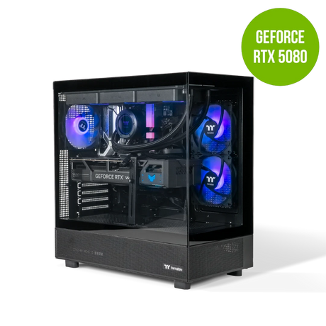 Thermaltake Horizon Xtreme V2 Ryzen 7 7800X3D RTX 5080 2TB SSD 32GB RAM W11H Gaming Desktop PC - Black by Thermaltake