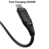 Cygnett Essentials USB-C to USB-C (2.0) Cable (2M) 3A/60W - Black by Cygnett