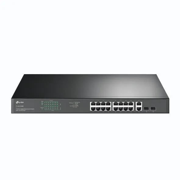 TP-Link TL-SG1218MP 18-Port Gigabit Rackmount Switch With 16 PoE+ & 2 SFP Slots, 16× Gigabit PoE+ Ports, 2× Gigabit Non-PoE Ports, 2× Combo Gigabit SF by TP Link