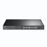 TP-Link TL-SG1218MP 18-Port Gigabit Rackmount Switch With 16 PoE+ & 2 SFP Slots, 16× Gigabit PoE+ Ports, 2× Gigabit Non-PoE Ports, 2× Combo Gigabit SF by TP Link