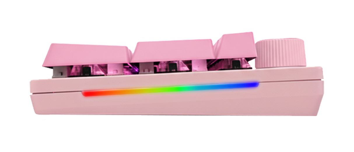 Fantech MAXPOWER II Wired RGB Hot-Swap Lemon Zest Switch Mechanical Keyboard - Pink