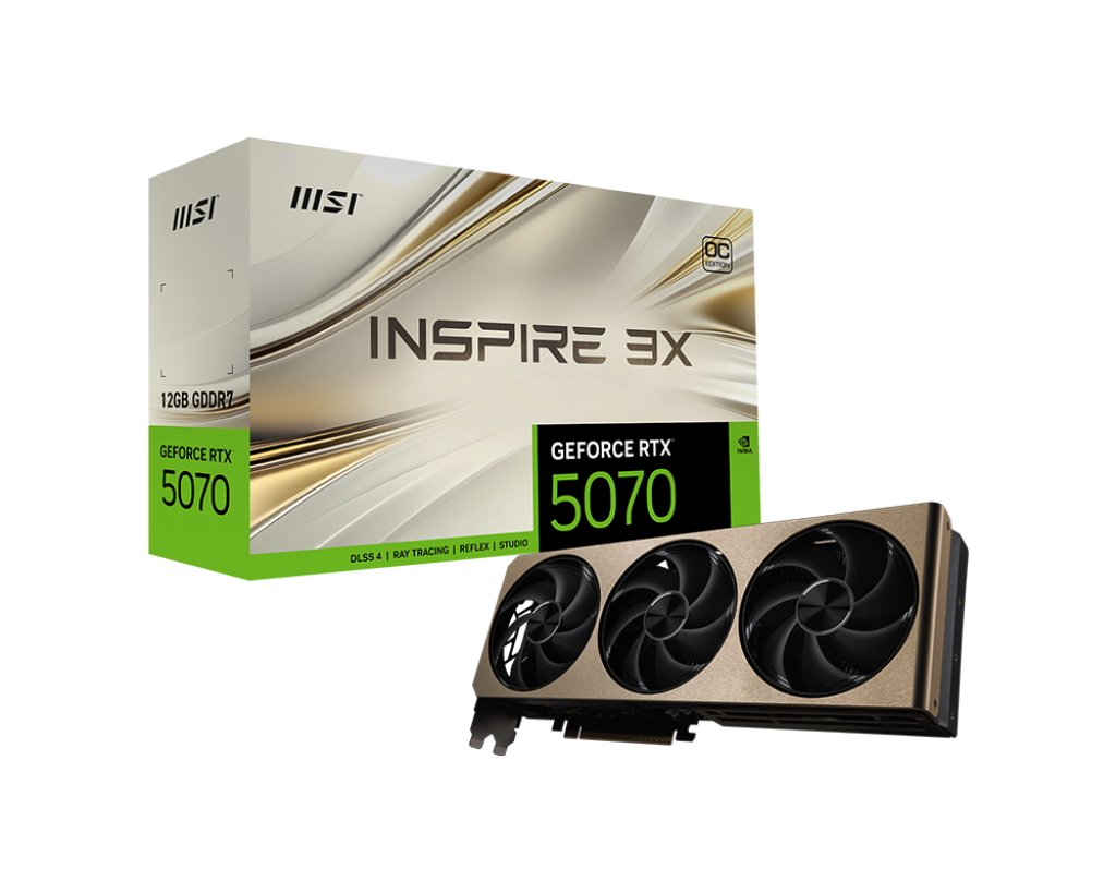 MSI GeForce RTX 5070 12G INSPIRE 3X OC Graphics Card