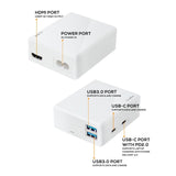 MBeat Cubix Portable USB-C Docking Station With Built-in Power