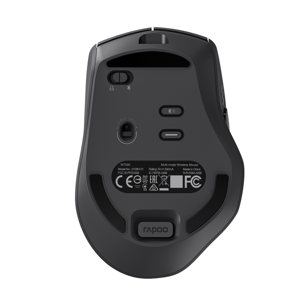 RAPOO MT550L Multi-Mode Wireless Ergonomic Optical Mouse by Rapoo