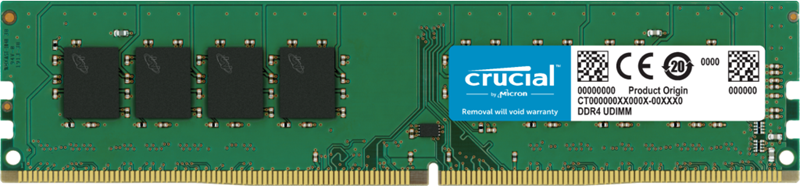 Crucial 32GB (1x32GB) DDR4 UDIMM 3200MHz CL22