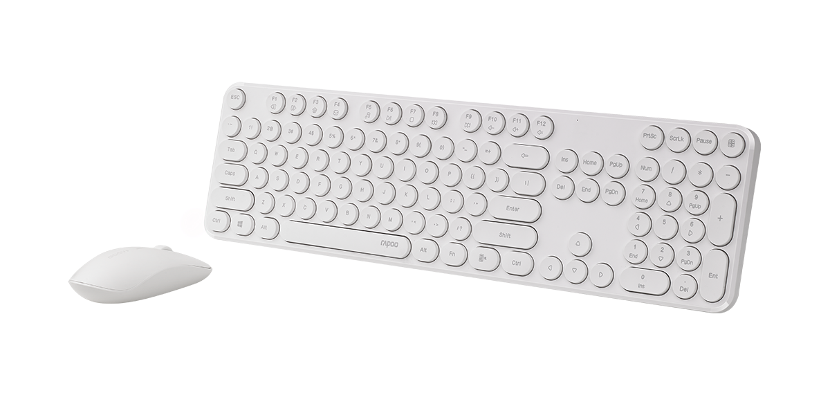 Rapoo Wireless Optical Mouse and Keyboard White - Electronics > Electronics Accessories > Computer Accessories > Computer Accessory Sets from Rapoo