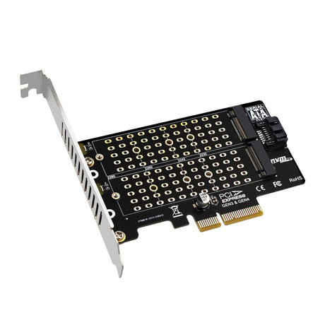 Simplecom EC412v2 NVMe and SATA M.2 SSD to PCIe x4 Expansion Card - Electronics > Electronics Accessories > Computer Components > I/O Cards & Adapters > Computer Interface Cards & Adapters from Simplecom