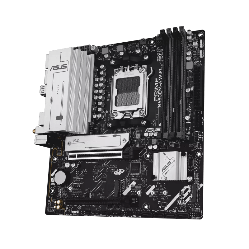 Asus Prime B650EM-A WIFI AM5 mATX Motherboard - IT Warehouse