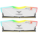 T-Force Delta 16GB (2x8GB) RGB DDR4 3200MHz Memory - White