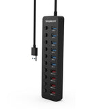 Simplecom CHU810 10-Port USB 3.0 Hub and Charger with Individual Switches