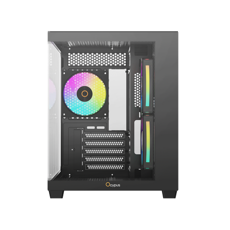 OCYPUS Gamma C54 BLACK mATX case with 3 Fans