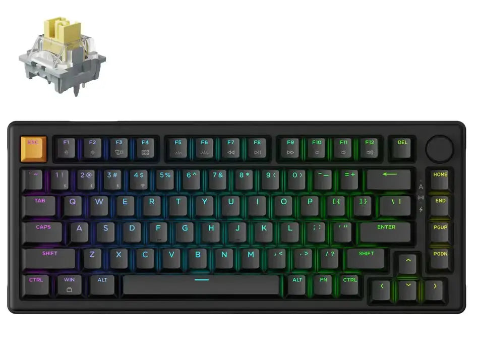 Keychron J2 QMK 75% RGB Hot-Swap Wireless Apex Banana Switch Mechanical Keyboard by Keychron