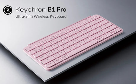 Keychron B1 Pro Wireless / Wired / 2.4GHz UltraSlim Wireless Keyboard (Blossom Pink)