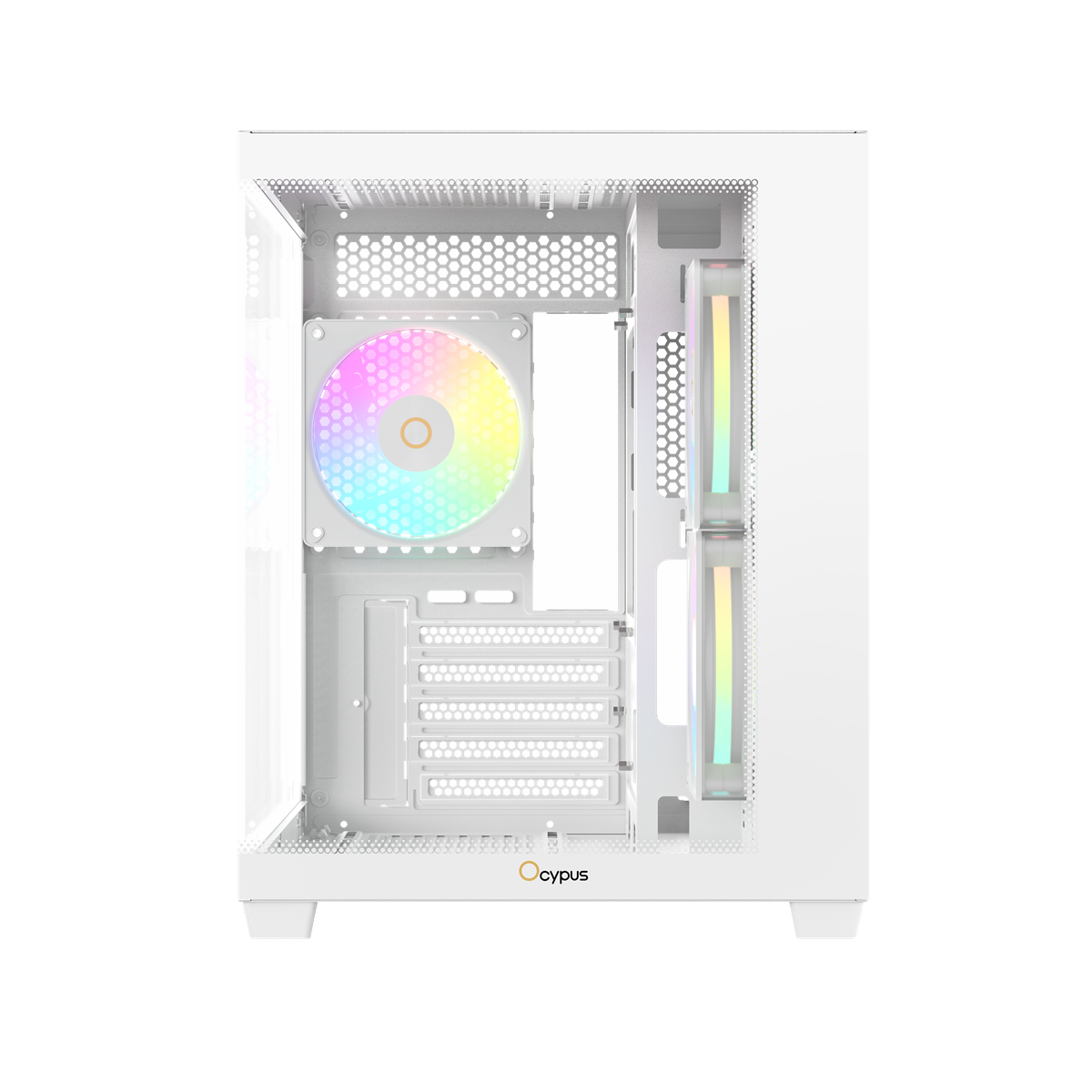 OCYPUS Gamma C54 WHITE mATX case with 3 Fans