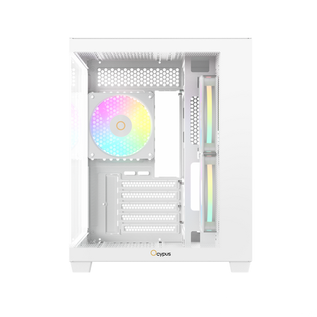 OCYPUS Gamma C54 WHITE mATX case with 3 Fans
