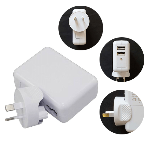 Astrotek USB Travel Wall Charger AU Power Adapter Plug 5V 2.1A 100V - 240V 2 Ports White Colour for iPhone Samsung Smartphones and USB Devices - IT Warehouse
