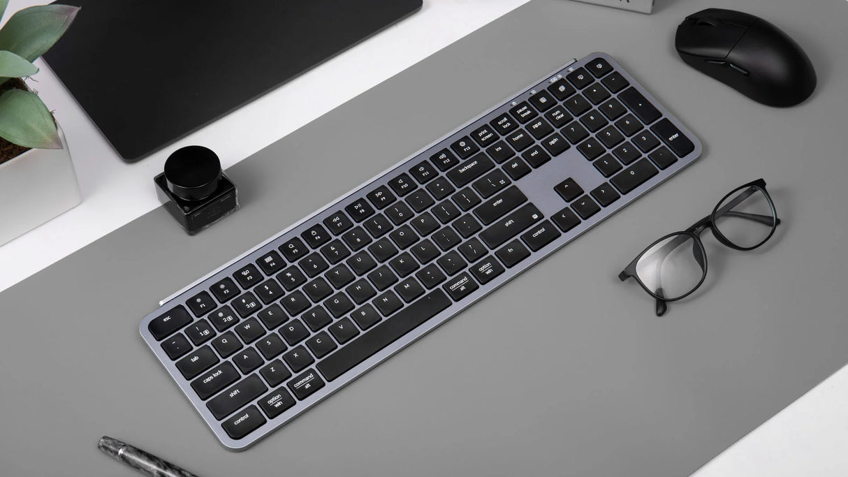 Keychron B6 Pro Wireless / Wired / 2.4GHz UltraSlim Wireless Keyboard (Space Gray) - IT Warehouse