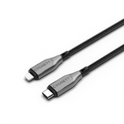 Cygnett Armoured Lightning to USB-C (2.0) Cable (1M) - Black