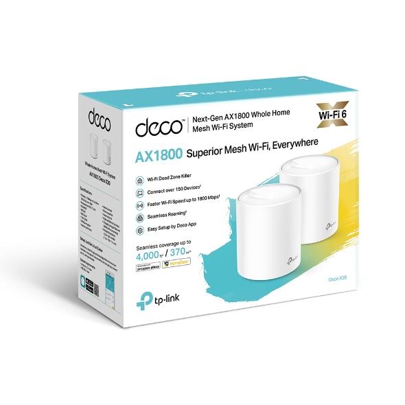 TP-Link Deco x20 (2-Pack) AX1800 Whole Home Mesh