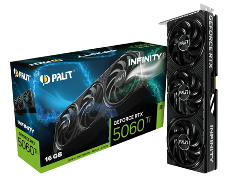 Palit Infinity 3 GeForce RTX 5060 Ti OC 16GB GDDR7 Graphics Card by Palit
