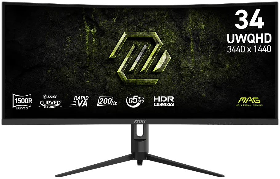 MSI MAG 342CQRF E20 34inch 200Hz UWQHD Rapid VA Curved Gaming Monitor by MSI