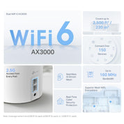 TP-Link DECO X50 PRO(3- PACK) AX3000 VDSL Whole Home Mesh WiFi 6 Router