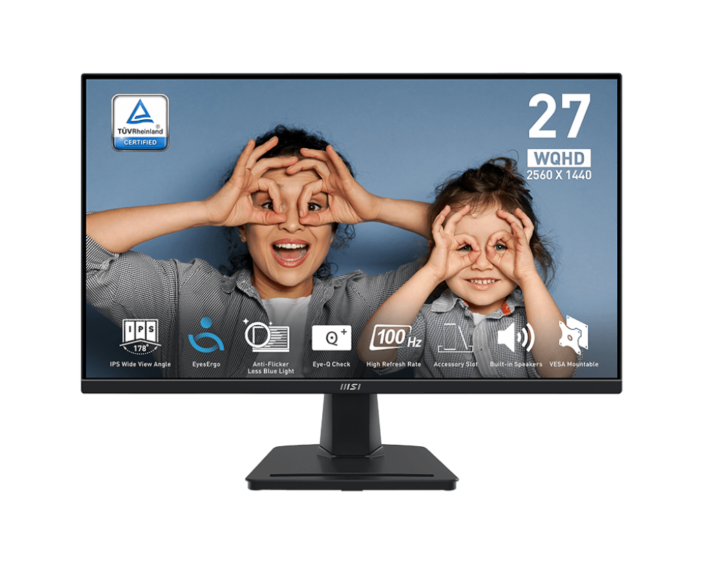 MSI PRO MP275Q 27" WQHD IPS 100Hz 1ms EyesErgo Business Monitor