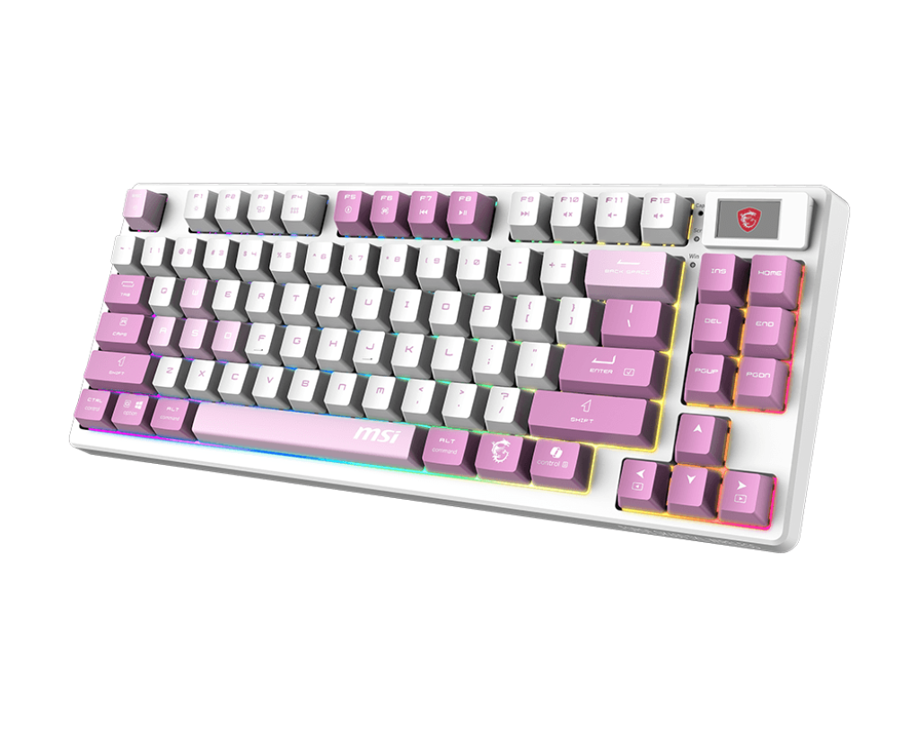 MSI Forge GK600 TKL Wireless RGB Linear Switch Gaming Keyboard - Violet