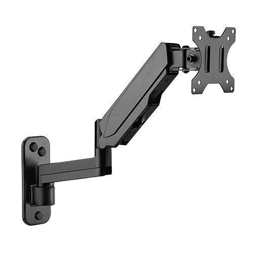 Brateck Single Screen Wall Mounted Articulating Gas Spring Monitor Arm by Brateck