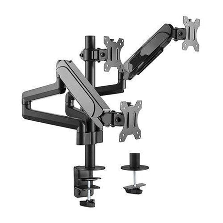 Brateck Triple Monitors Pole-Mounted Gas Spring Monitor Arm Fit Most 17in-27in Monitors Up To 7Kg Per Screen LDT48-C036 - Electronics > Video > Video Accessories > Television Parts & Accessories > TV & Monitor Mounts from Brateck