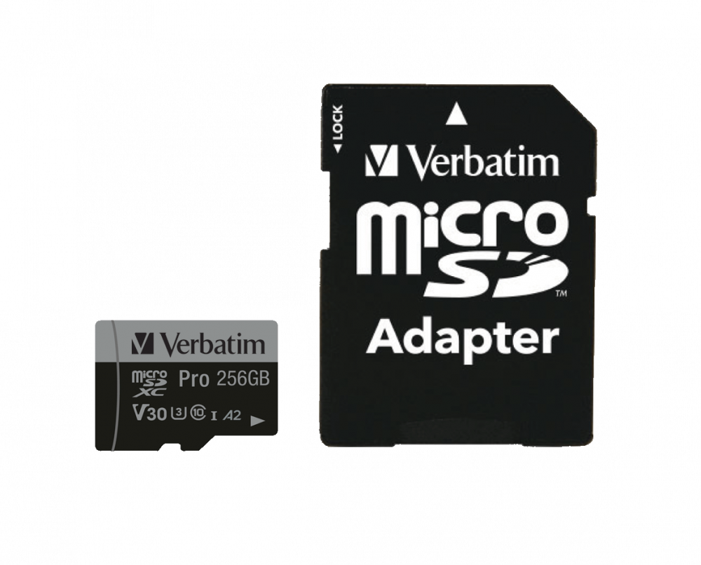 Verbatim Pro 256 GB Class 3/UHS-I (U3) V30 microSDXC by Verbatim