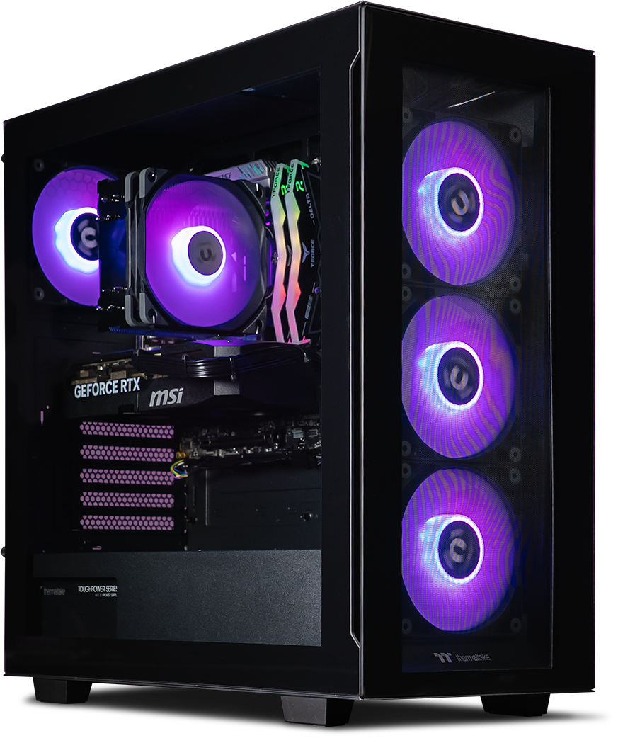 Thermaltake Infinity PRO V7 Desktop PC Intel Core i5-14600KF 32GB RAM RTX 5070 W11 - V350 Black