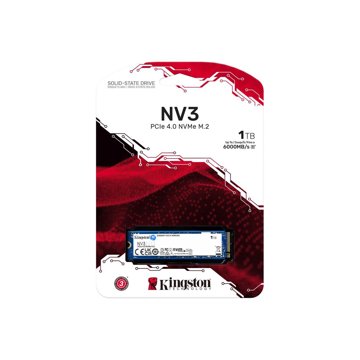 Kingston NV3 1TB PCIe 4.0 NVMe SSD