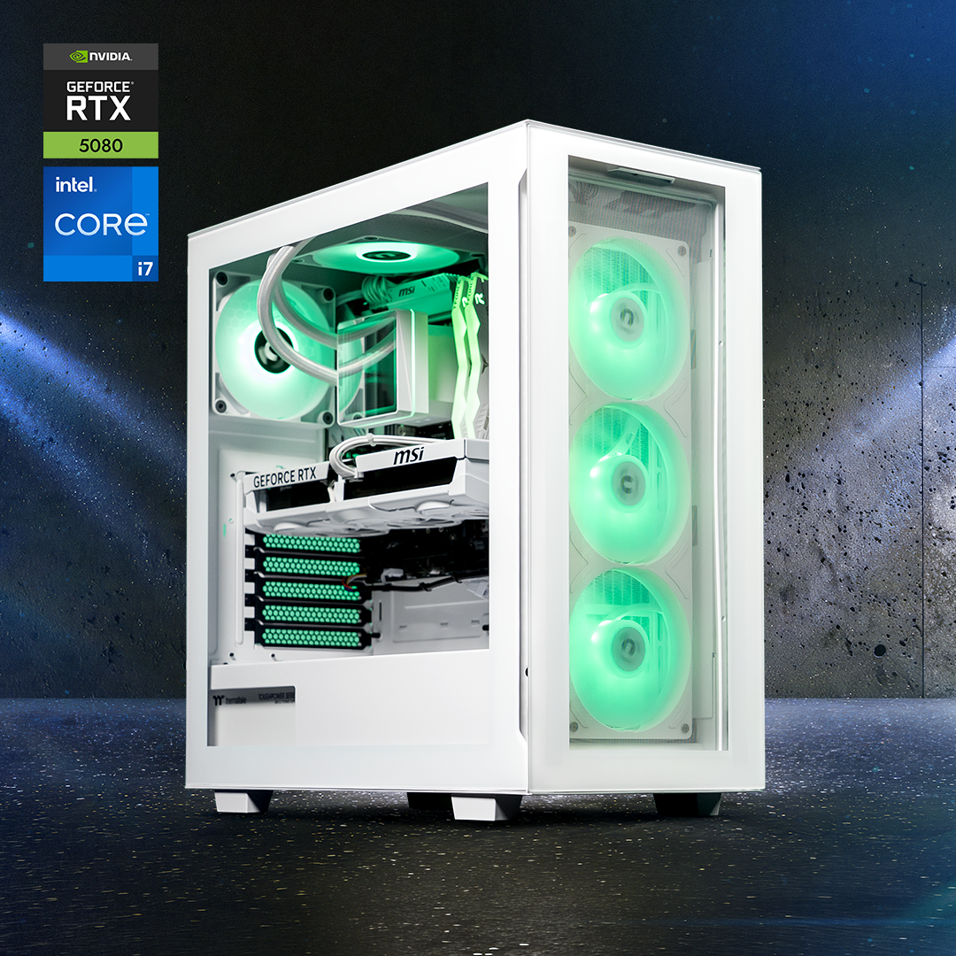 Thermaltake Infinity Xtreme V7 Desktop PC Intel Core i7-14700F 32GB RAM RTX 5080 W11 - V350 Snow Edition