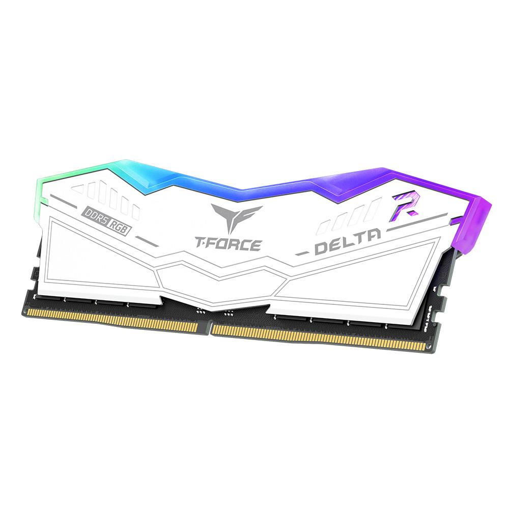 Team Group T-Force Delta RGB 32GB (2 x 16GB) 6000MHz CL38 DDR5 Desktop RAM - White