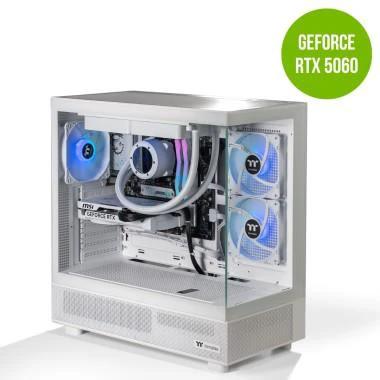 Thermaltake Horizon V2 Ryzen 5 7500F 32GB RTX 5060 1TB SSD 32GB RAM W11H Gaming Desktop PC - Snow by Thermaltake