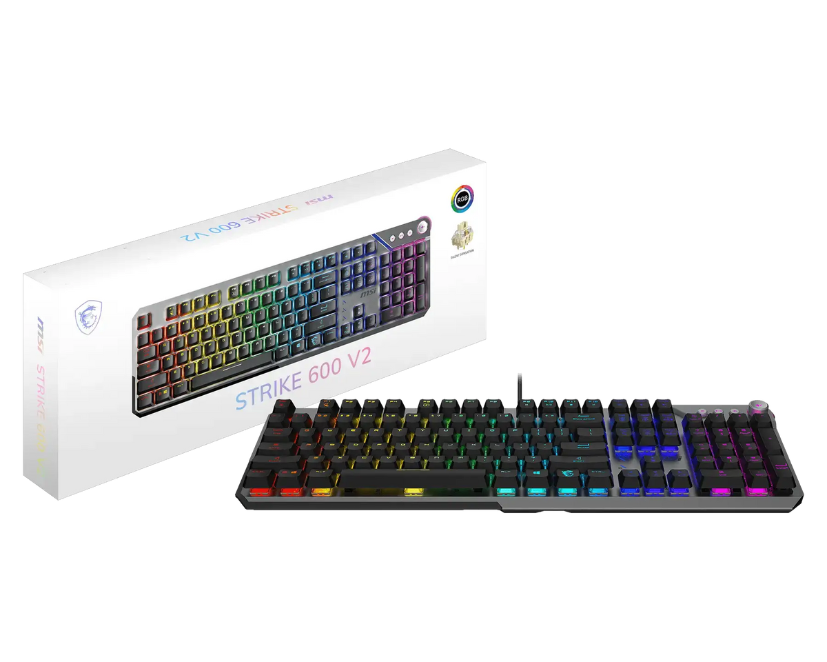 MSI Strike 600 V2 SILENT RGB Mechanical Gaming Keyboard by MSI