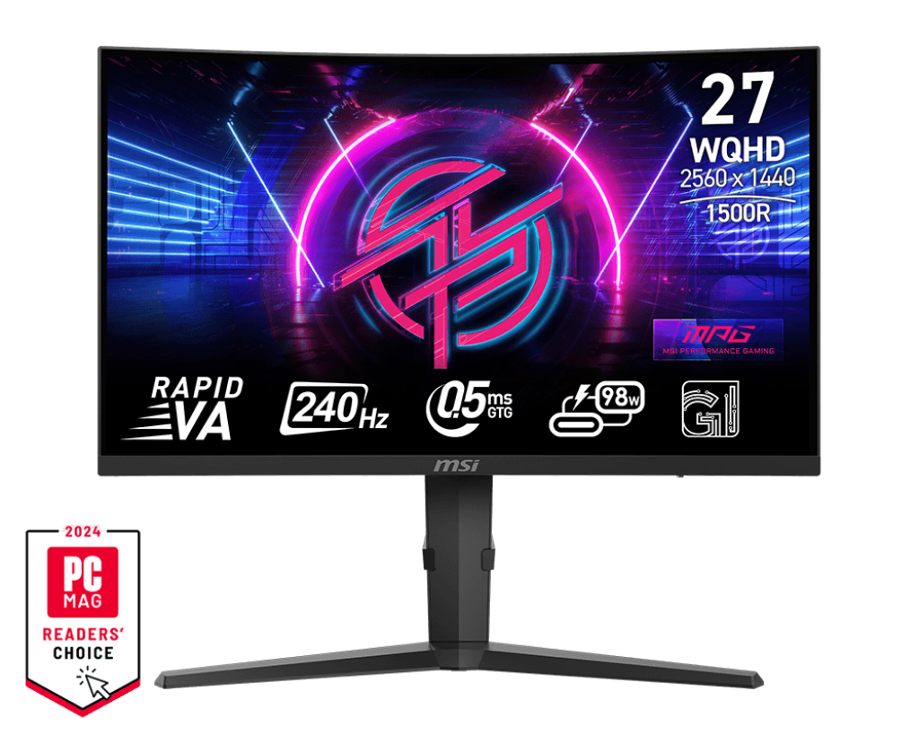 MSI MPG 275CQRXF 27inch 240Hz QHD Rapid VA Curved Gaming Monitor